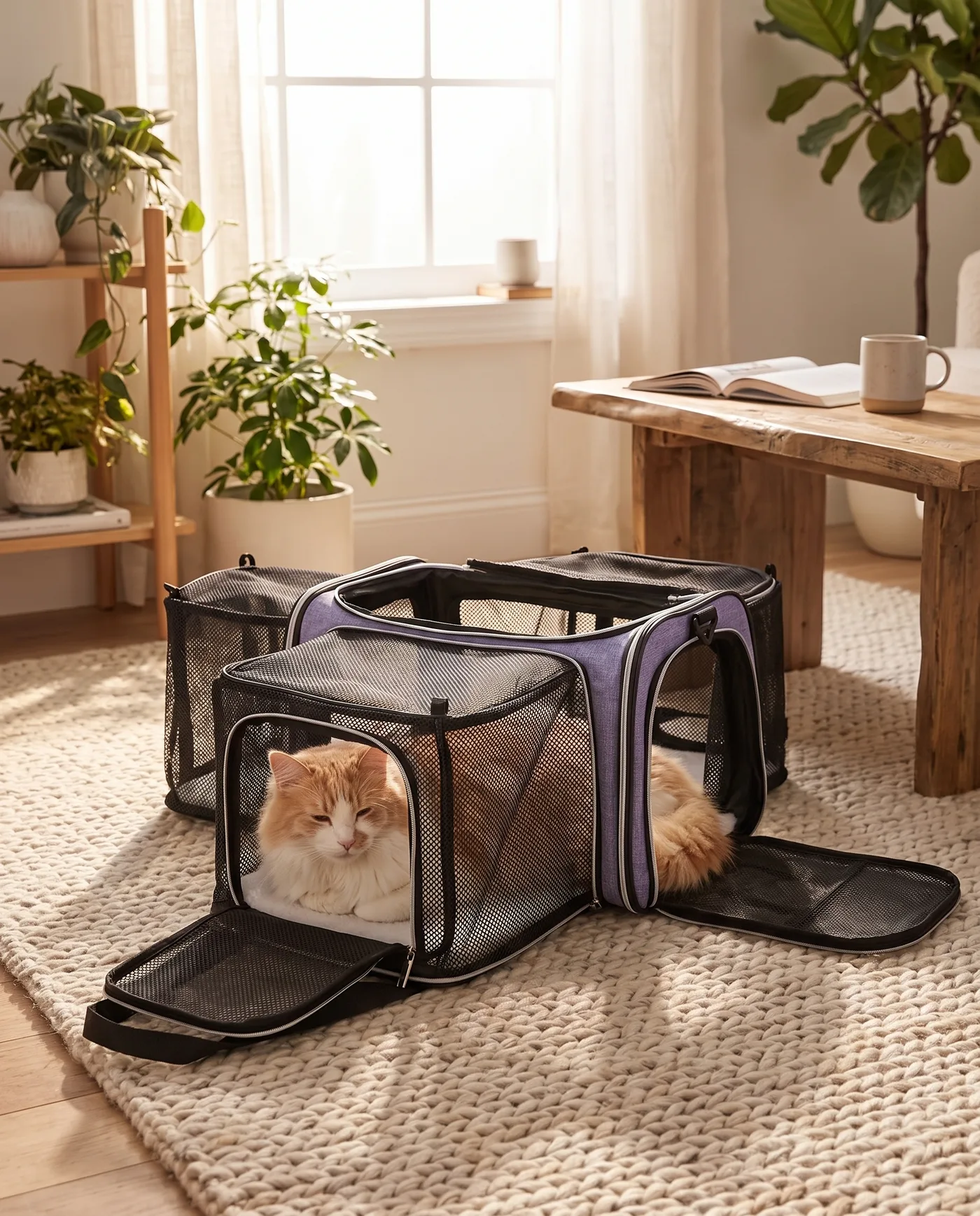 Sac de transport extensible 3 côtés, en situation